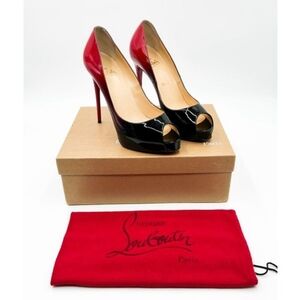 Louboutin Very prive Red And Black Pumps, Worn Once, Singapore Purchased